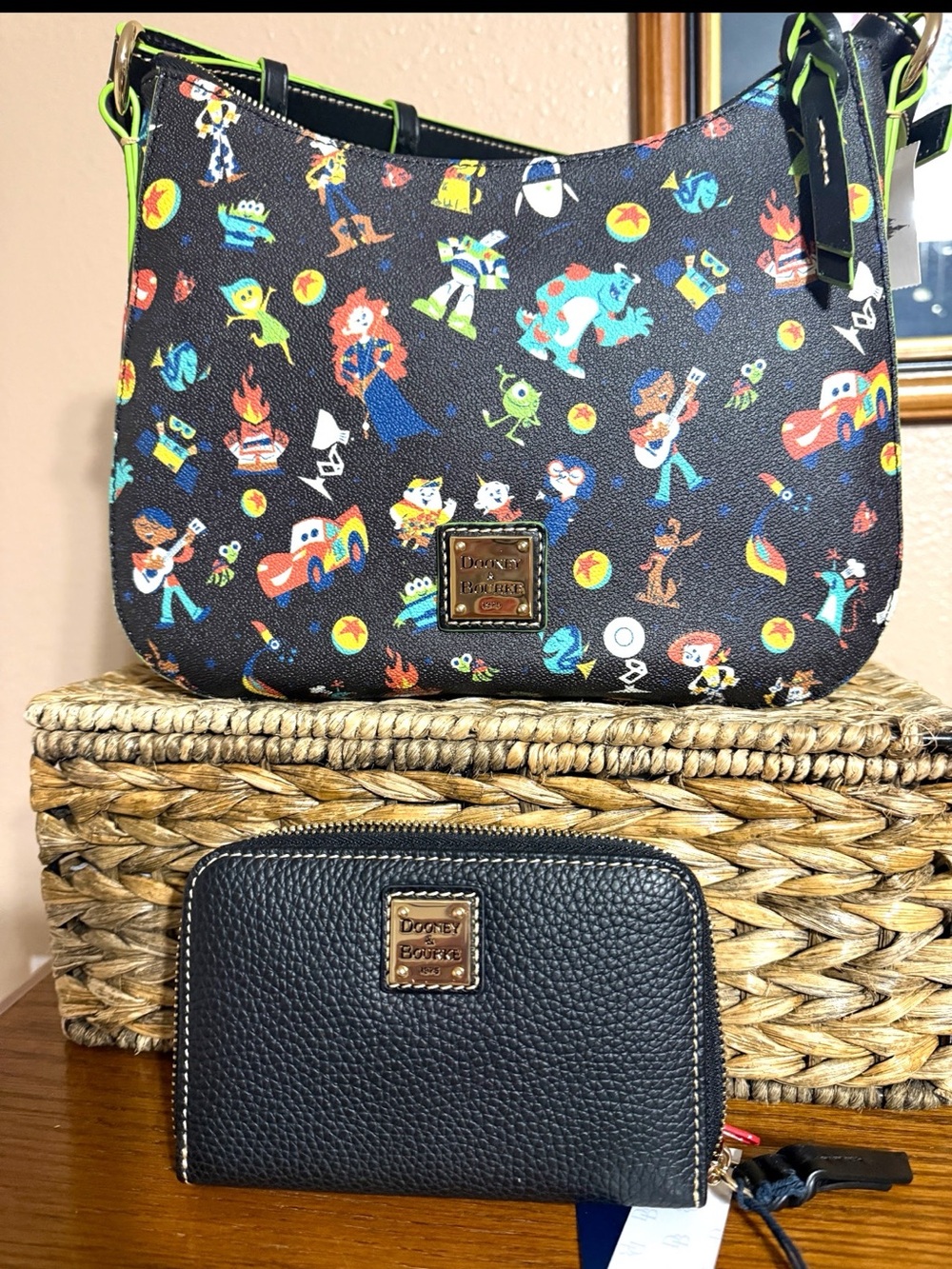 NWT Dooney & Bourke Disney Pixar Hobo satchel & wallet